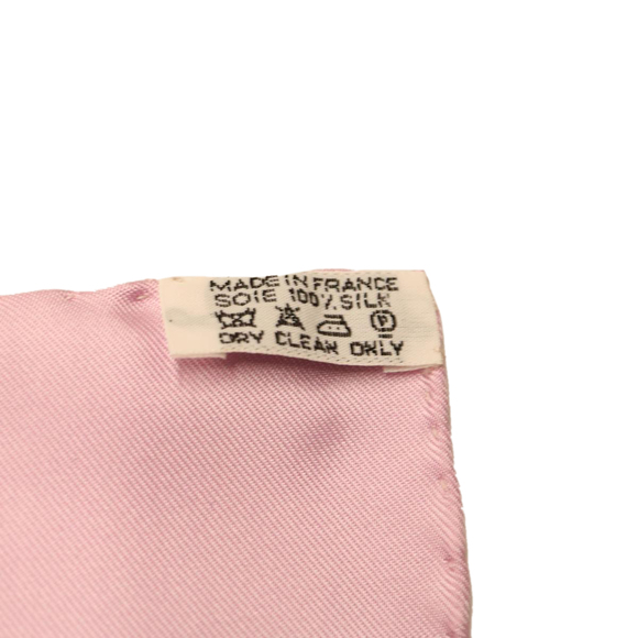 HERMES Carre90 Scarf Silk Pink Auth am2674g - Picture 8 of 9